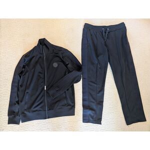 Psycho Bunny Track Suit Mens Large Black Jogger Jogging Suit